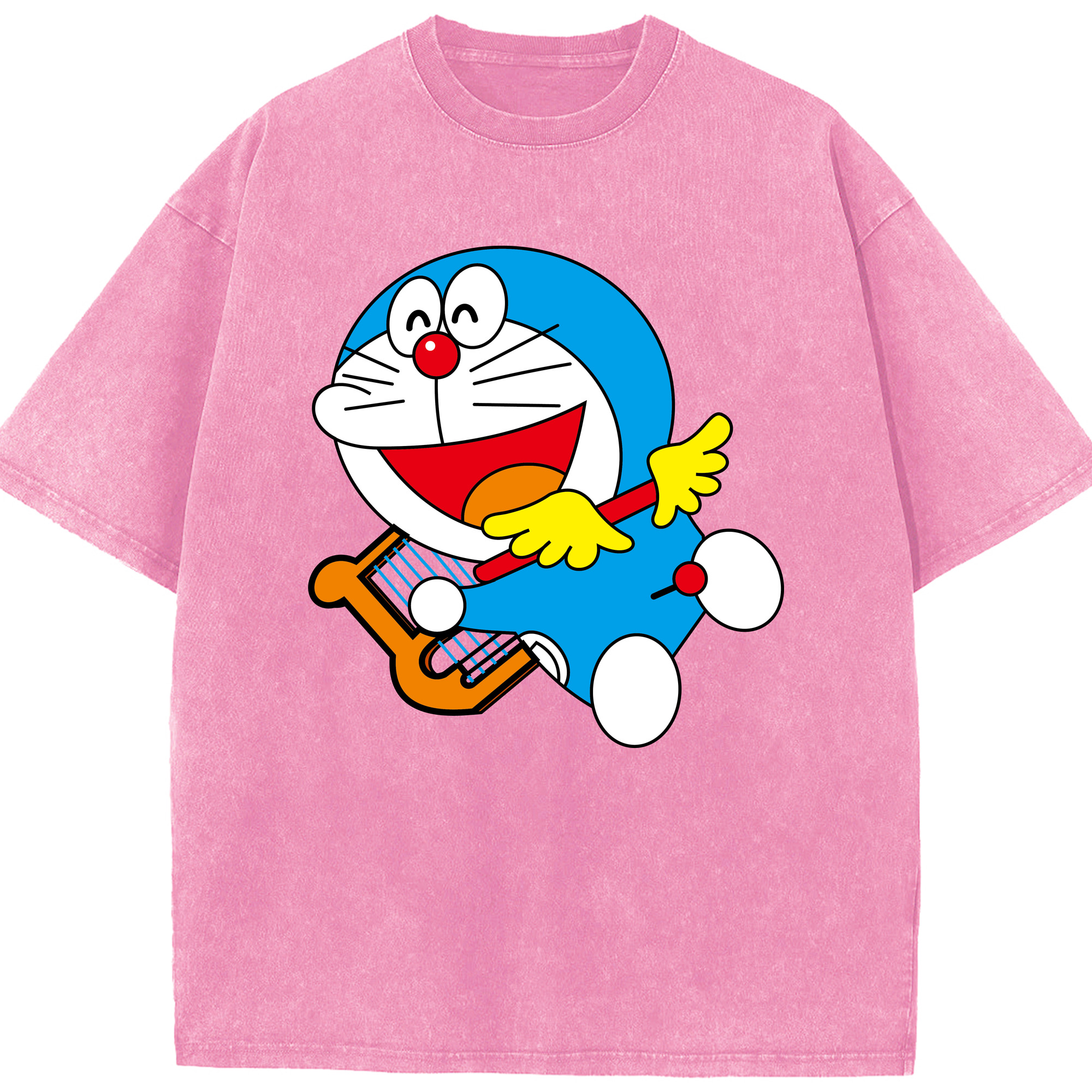 （画像用） ドラえもん Doraemon 綿100% ヴィンテージ風 半袖Tシャツ（フロントプリント）